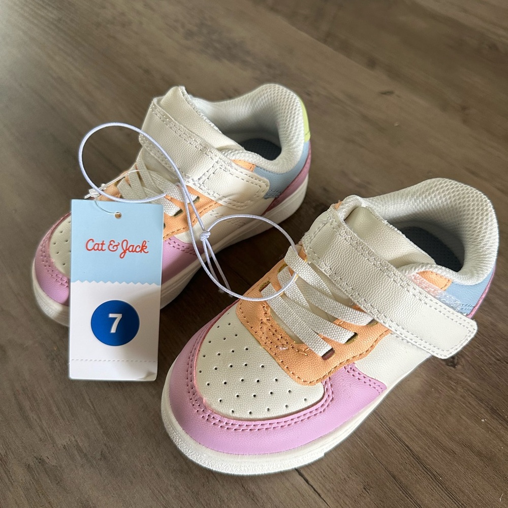 Cat & Jack Kids' Pink and Orange Sneakers